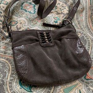 Nine West Vintage Grey Real Leather Side purse